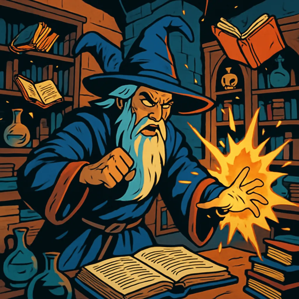 Comic style fantasy scene