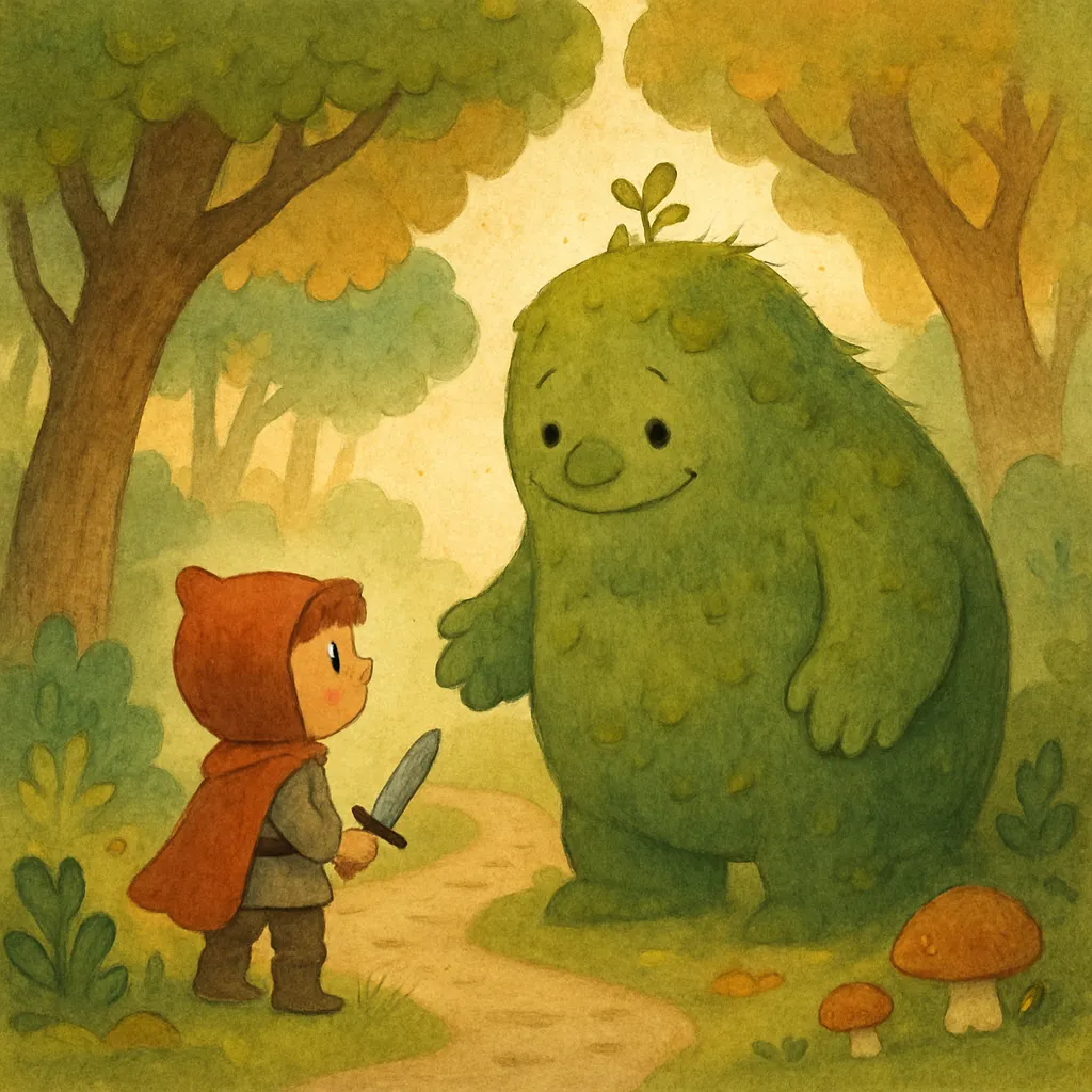 Storybook style fantasy scene